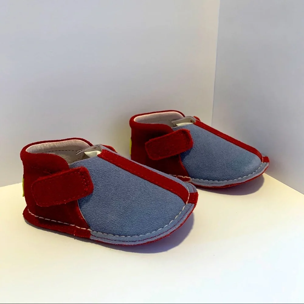 PIPIT $55 Suede Leather Designer Shoes Infant Crib Walking Balance Toddler Shoe